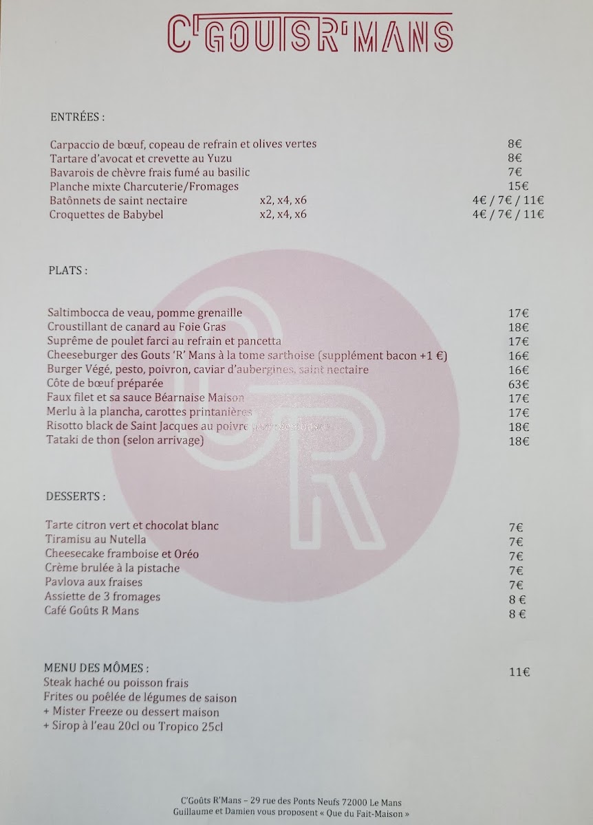 Menu C'gouts R'mans Restaurant-2