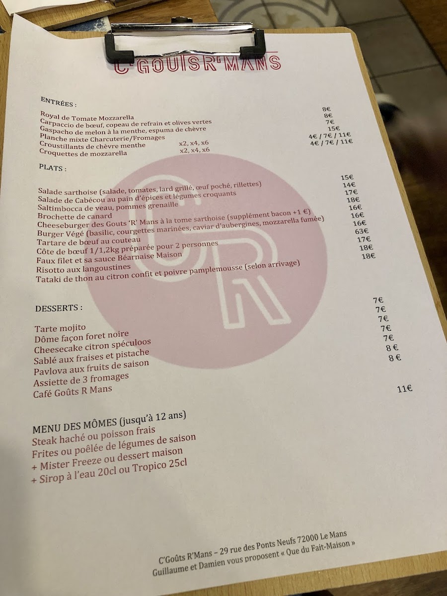 Menu C'gouts R'mans Restaurant-5